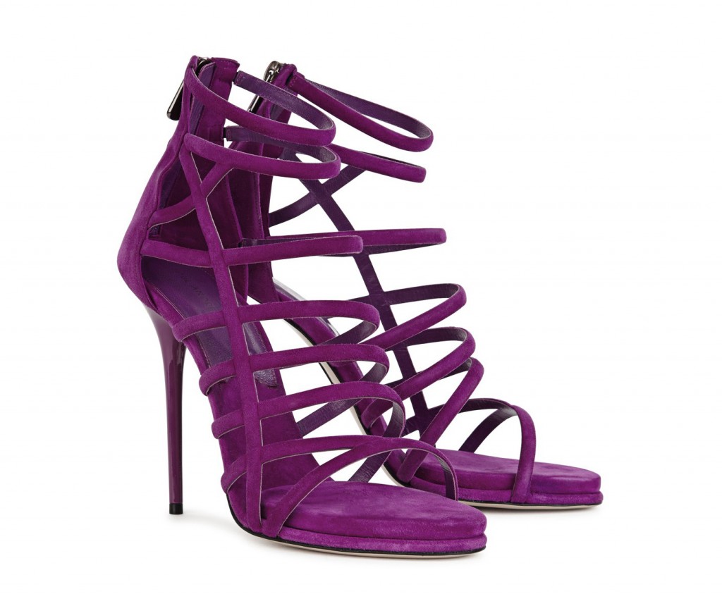 PAUL ANDREW Ziya purple suede sandals – Shoes Post