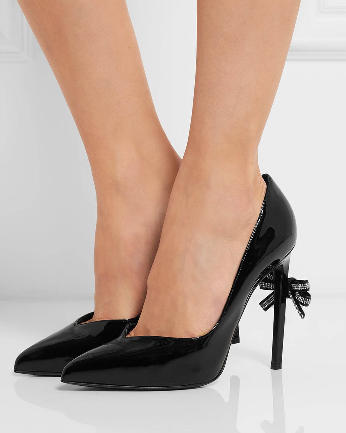 saint laurent bow pumps