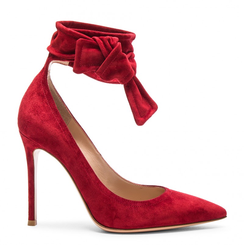 GIANVITO ROSSI SUEDE BOW PUMPS Shoes Post