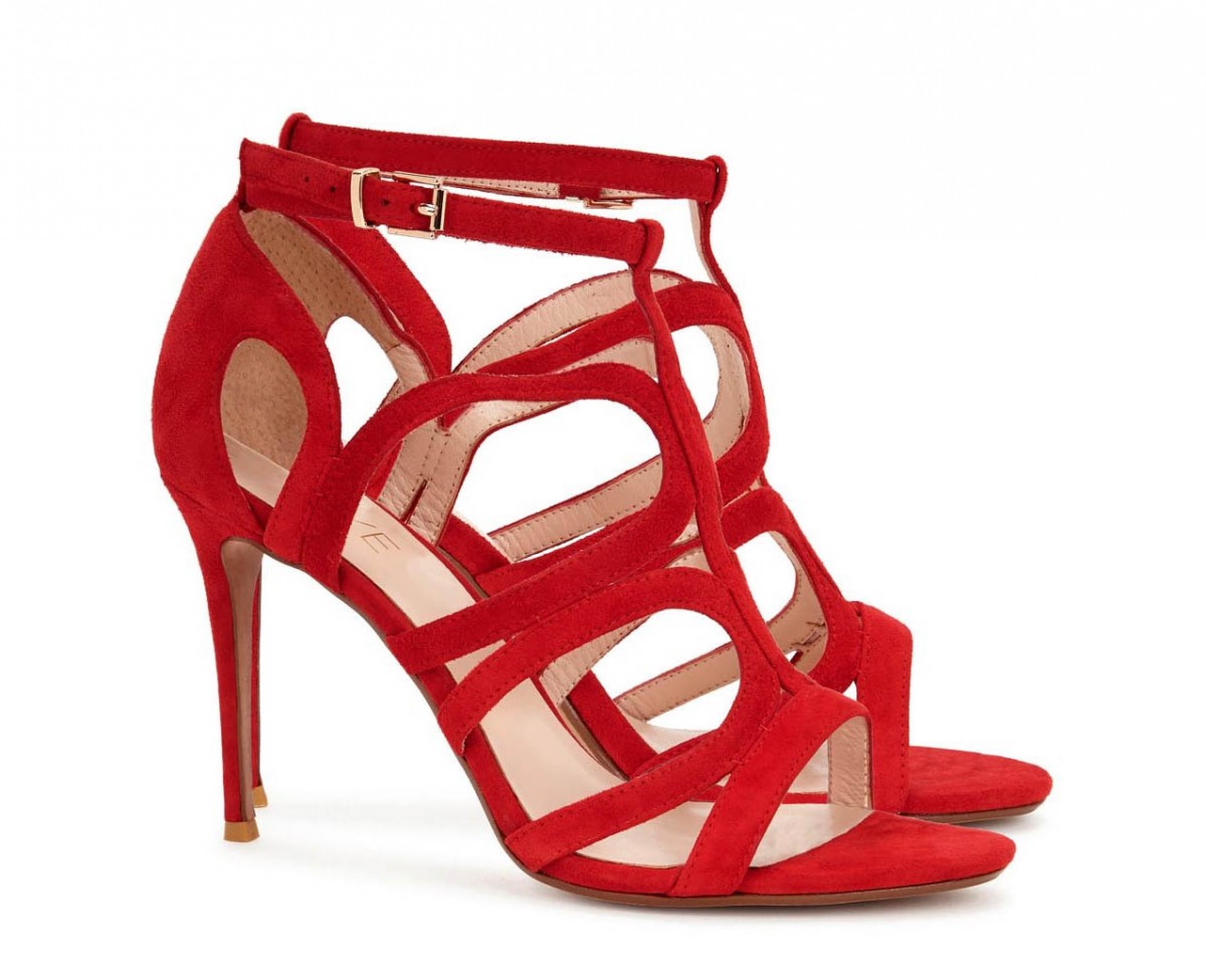 RAYE Red suede sandals – Shoes Post