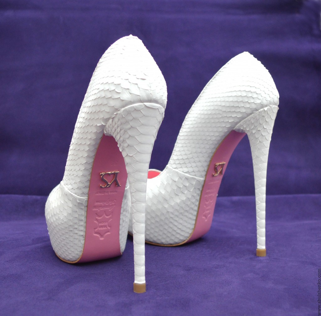 Y.S. White Python Heels – Shoes Post