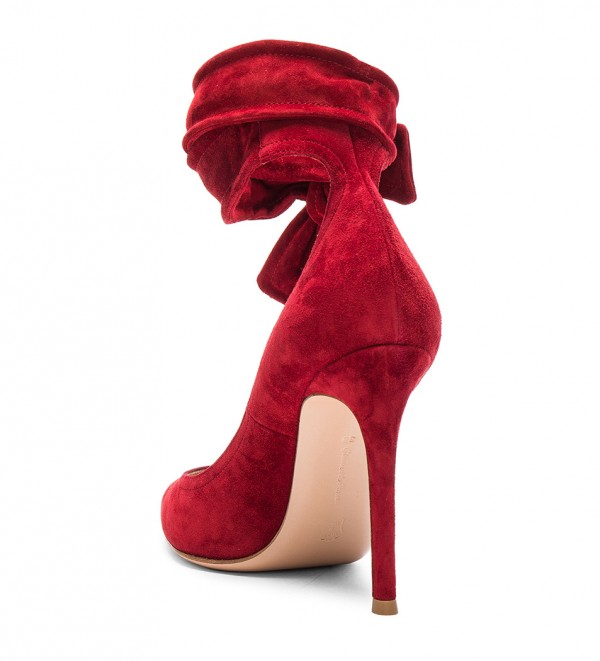 GIANVITO ROSSI SUEDE BOW PUMPS Shoes Post