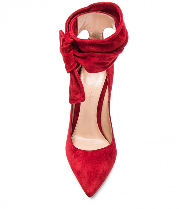 GIANVITO ROSSI SUEDE BOW PUMPS Shoes Post