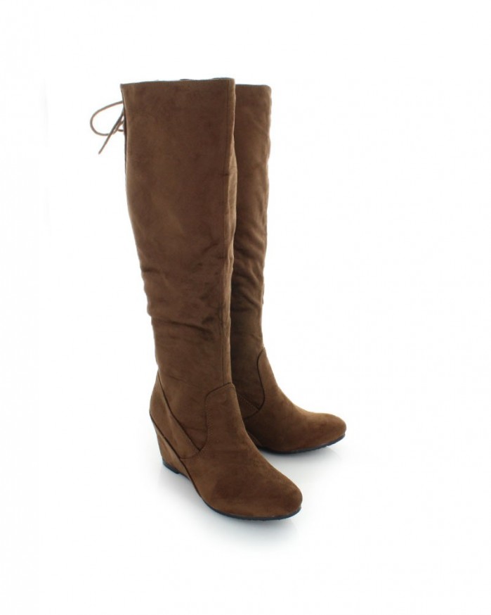 mid heel brown boots