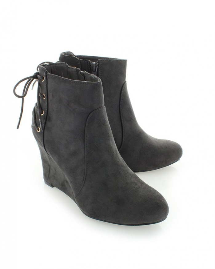 grey platform boots