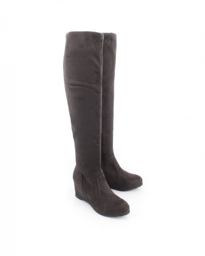 grey platform boots