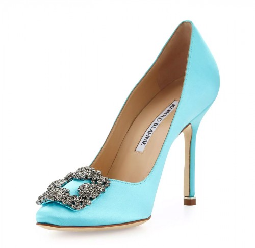 turquoise manolo blahnik