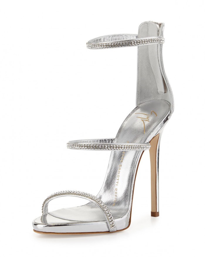 Giuseppe Zanotti Jeweled Three-Strap 110mm Sandal – Shoes Post
