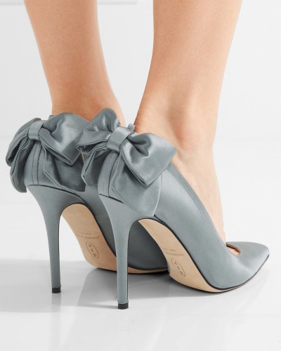 sjp lucille satin bow pump