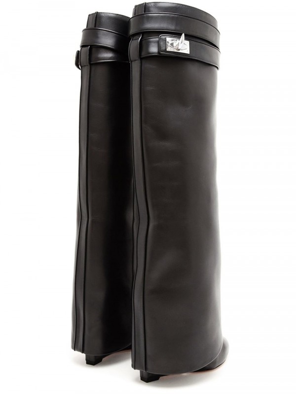 khloe leather and logo combat boot