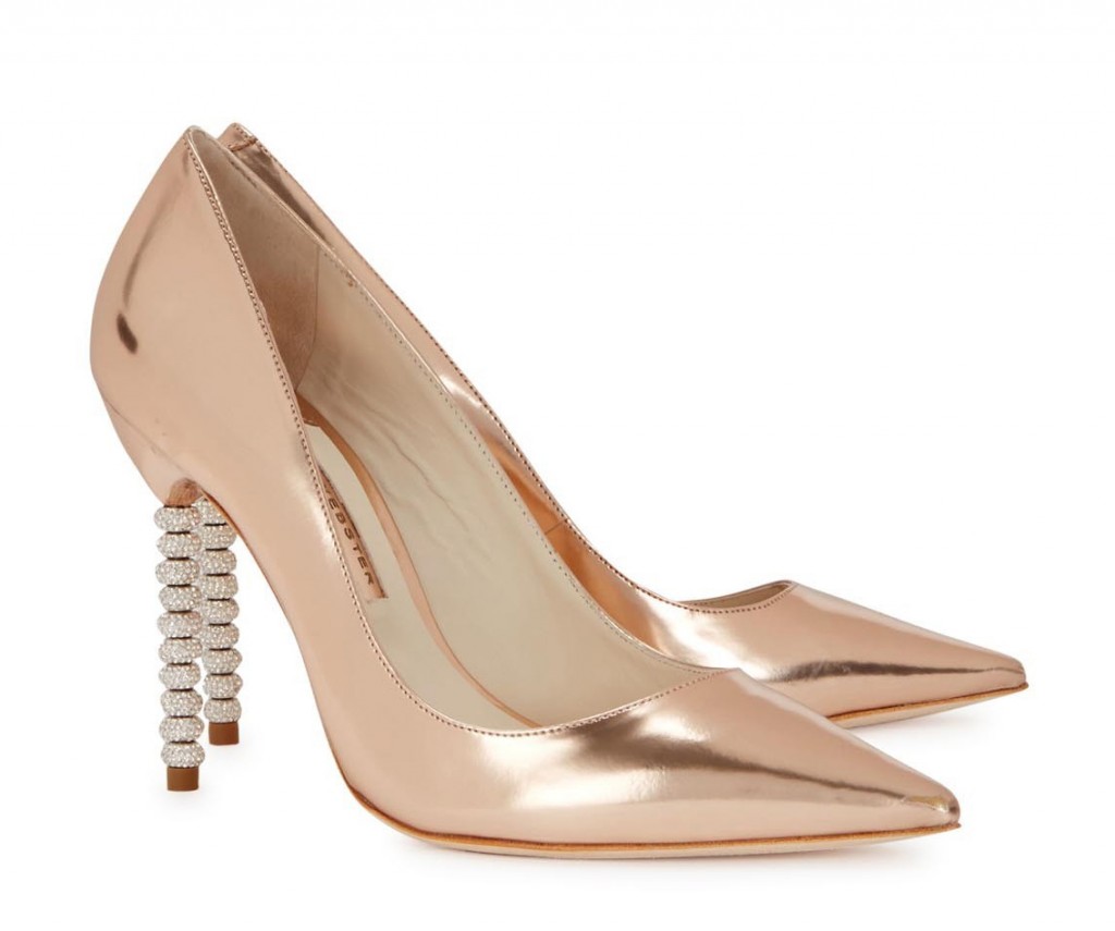 Sophia Webster Coco Crystal Rose Gold Leather Pumps – Shoes Post