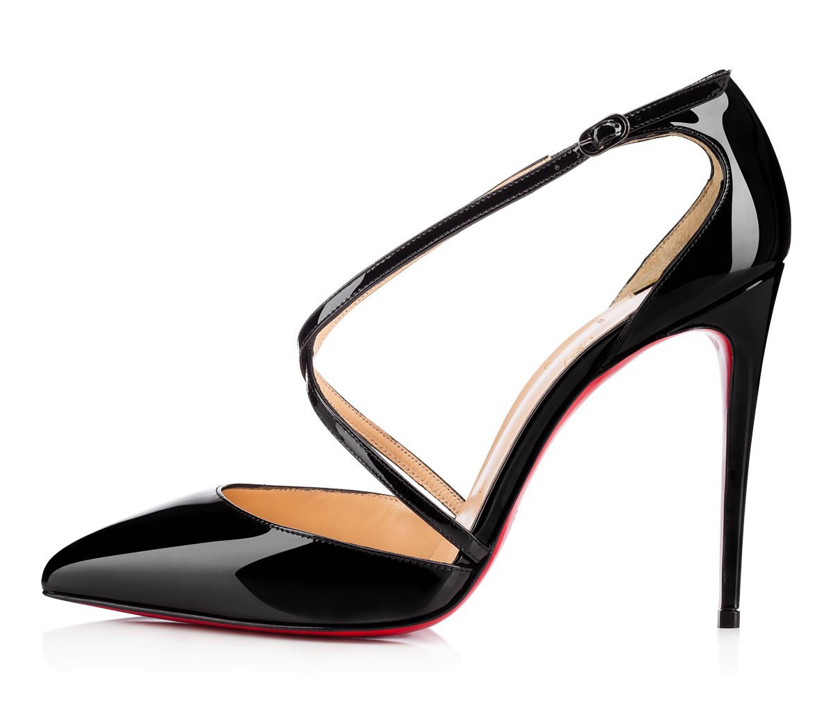 louboutin criss cross heels
