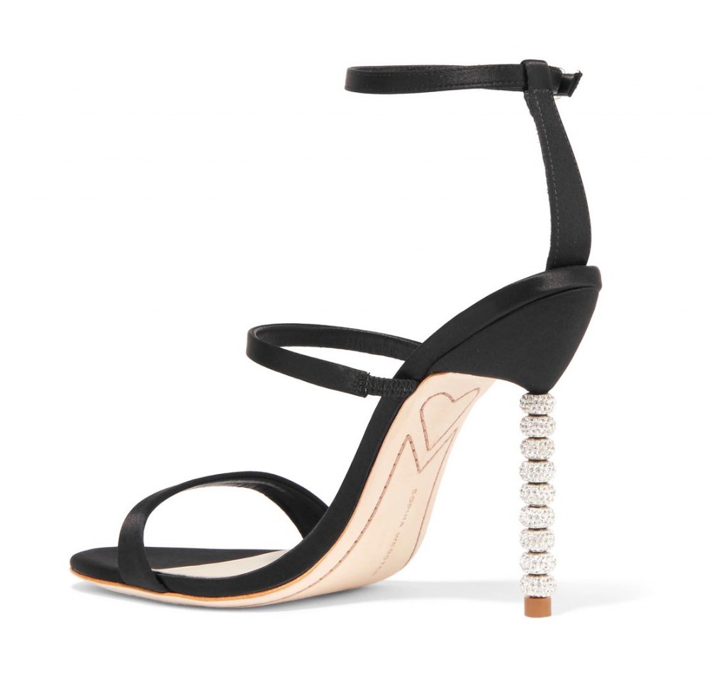 SOPHIA WEBSTER Rosalind crystal-embellished satin sandals – Shoes Post