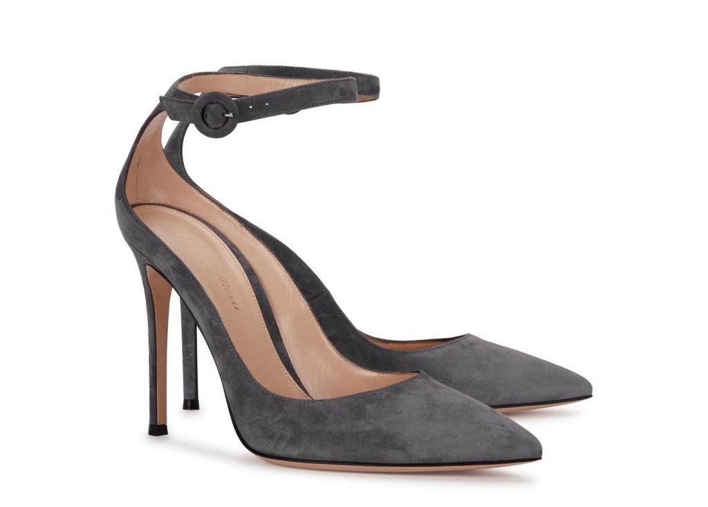 GIANVITO ROSSI Sofia grey suede pumps Shoes Post