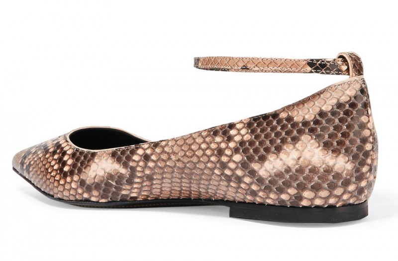 TOM FORD Python point-toe flats – Shoes Post