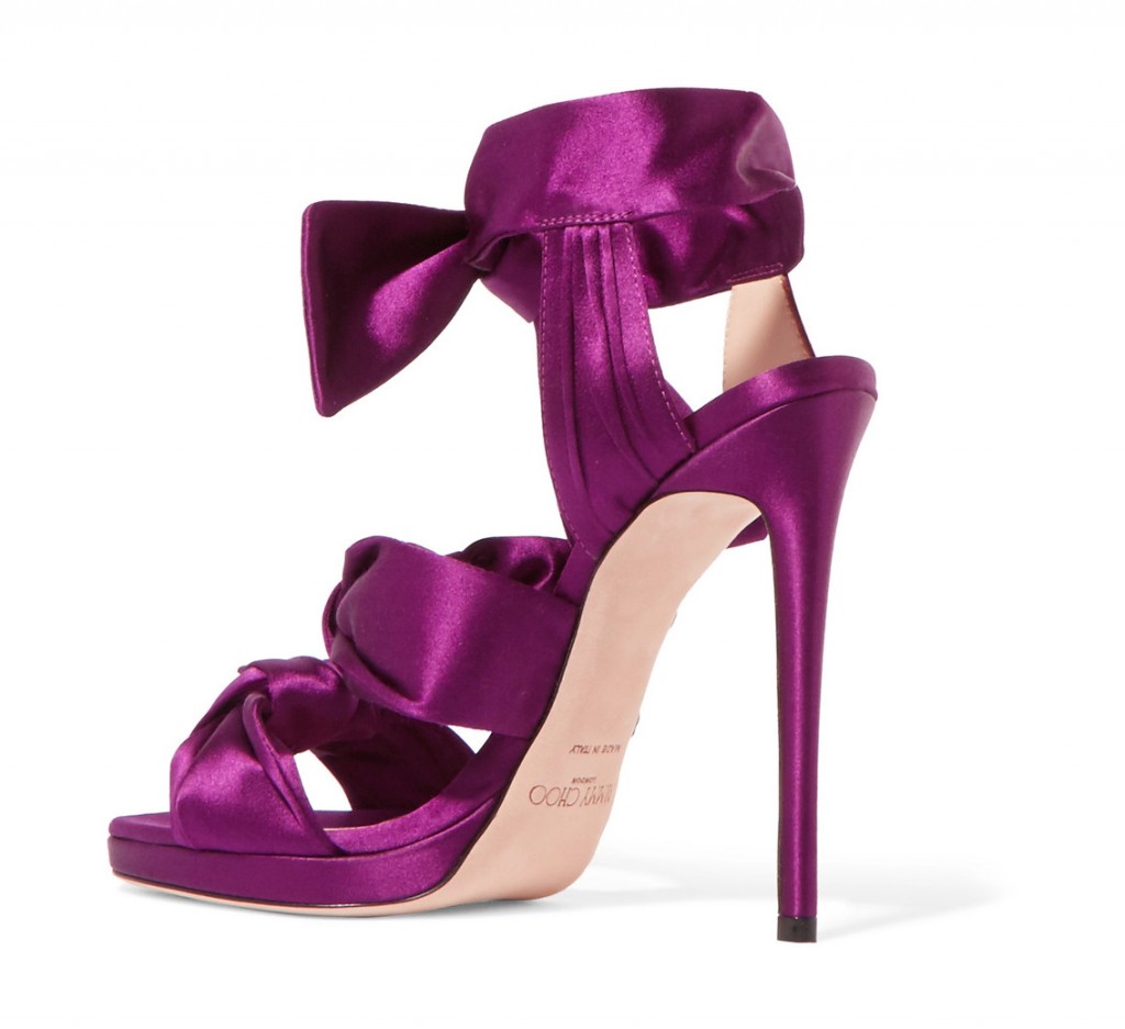 JIMMY CHOO Kris knottted satin sandals – Shoes Post