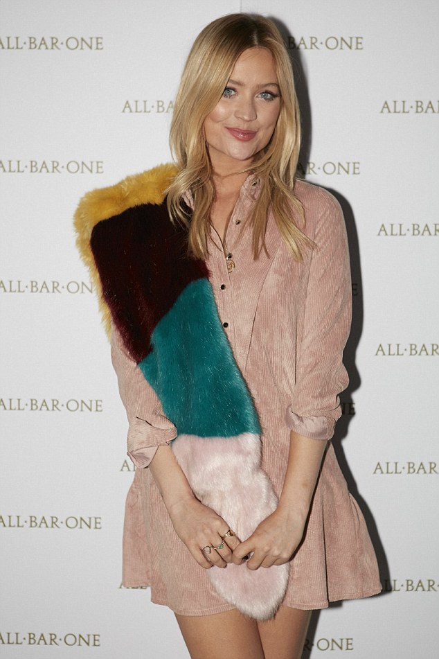 Centre of attention Laura Whitmore showed her outfit was all in the details with a pink dress from Sister Jane at the All Bar One Leicester Square launch party