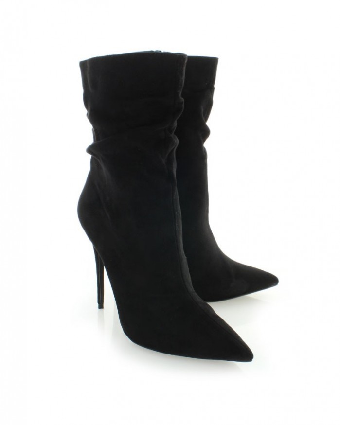 SL ANKLE BUCKLE BOOT PLATFORM BLACK SMOOTH CALFSKIN