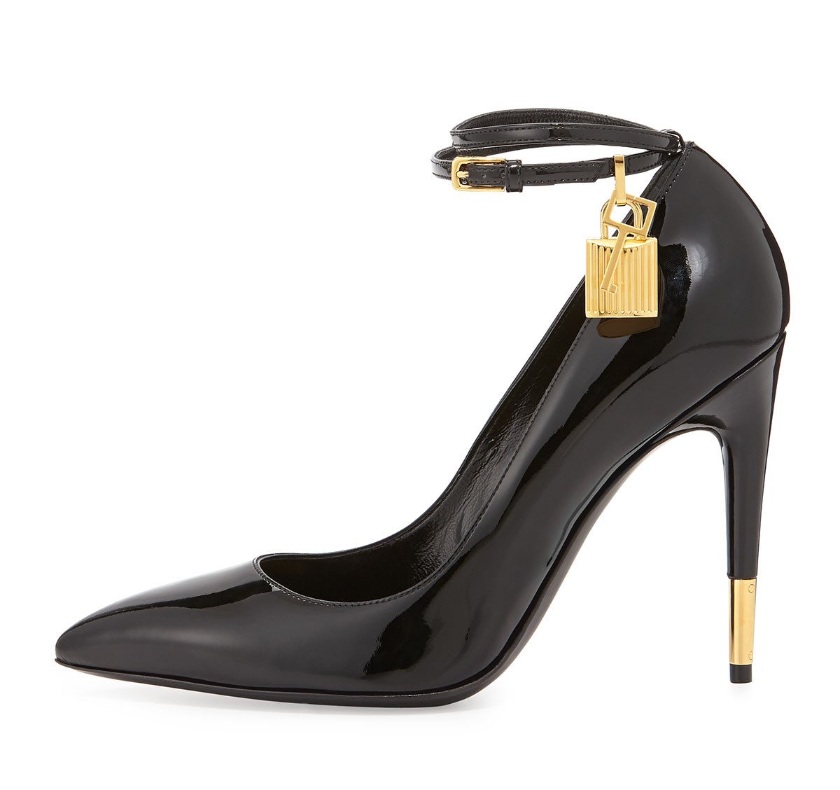 TOM FORD Patent Ankle-Lock Pump, Black – Shoes Post
