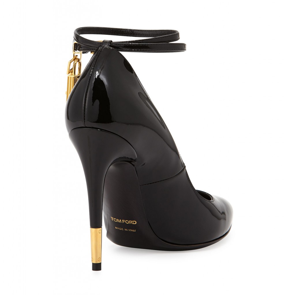 TOM FORD Patent Ankle-Lock Pump, Black – Shoes Post