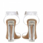 black perspex sandals