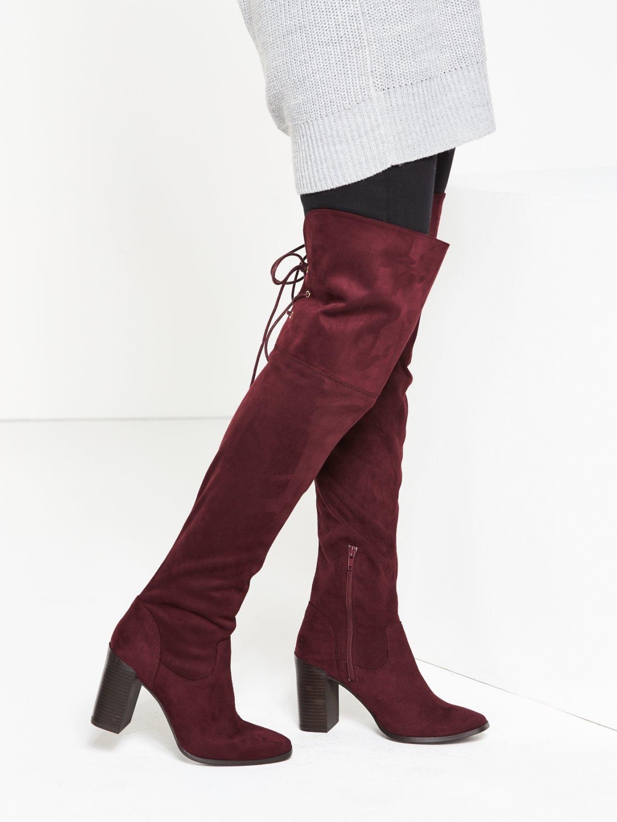 Lucy Mecklenburgh thigh-high boots – Shoes Post
