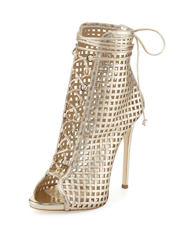 Giuseppe Zanotti Coline Caged 110mm Bootie, Gold – Shoes Post