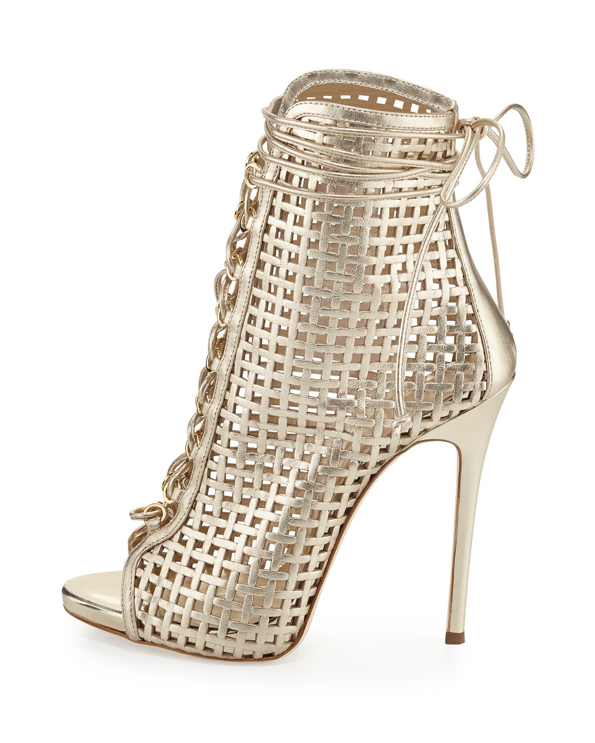 Giuseppe Zanotti Coline Caged 110mm Bootie, Gold – Shoes Post