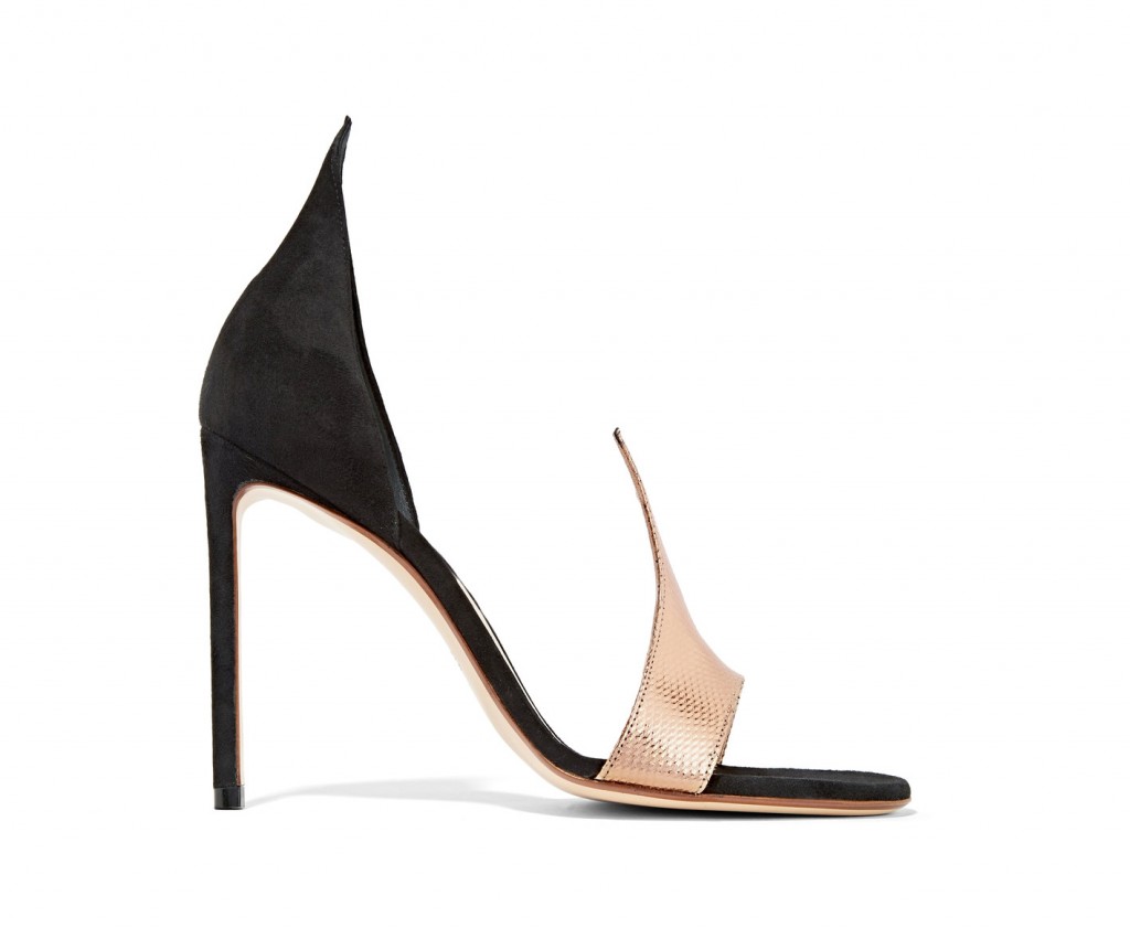 FRANCESCO RUSSO D’Orsay suede and snake sandals – Shoes Post