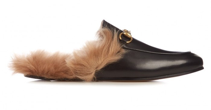 gucci feather slippers