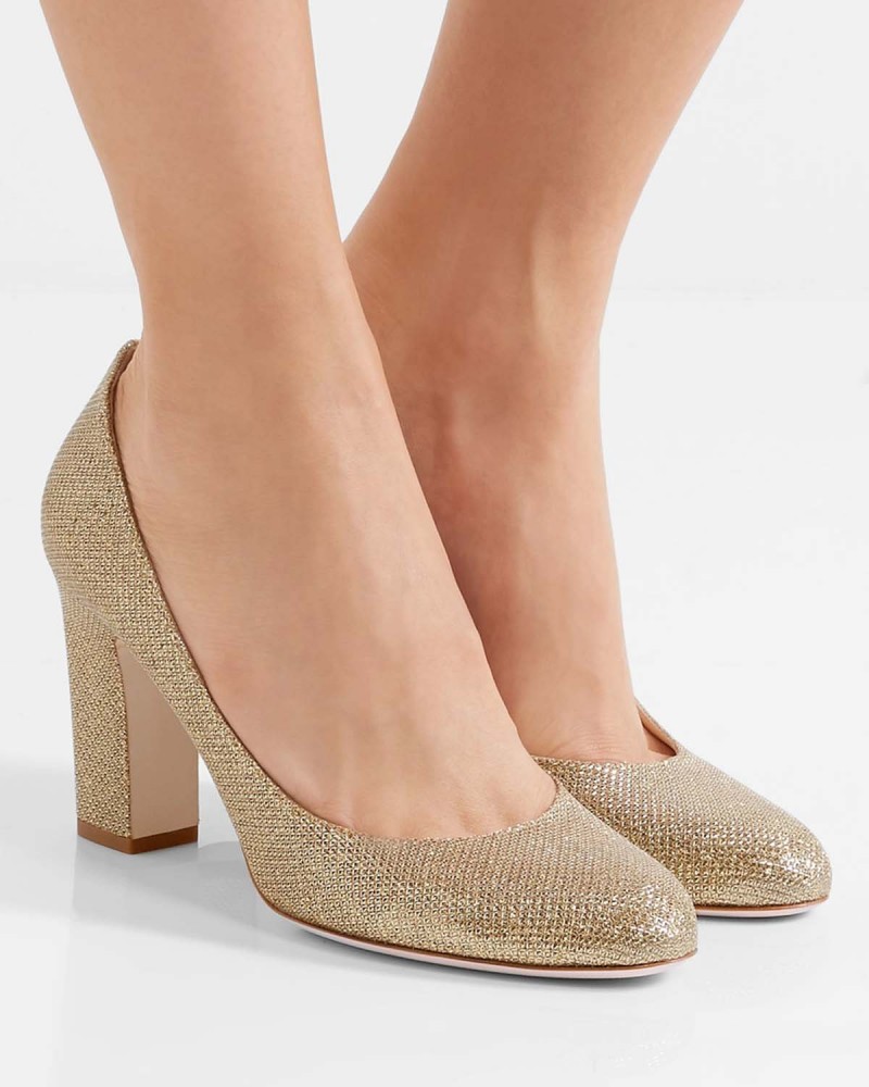 JIMMY CHOO Billie texturedlamé pumps Shoes Post