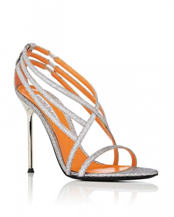 WALTER DE SILVA Glitter Strappy Sandals Shoes Post
