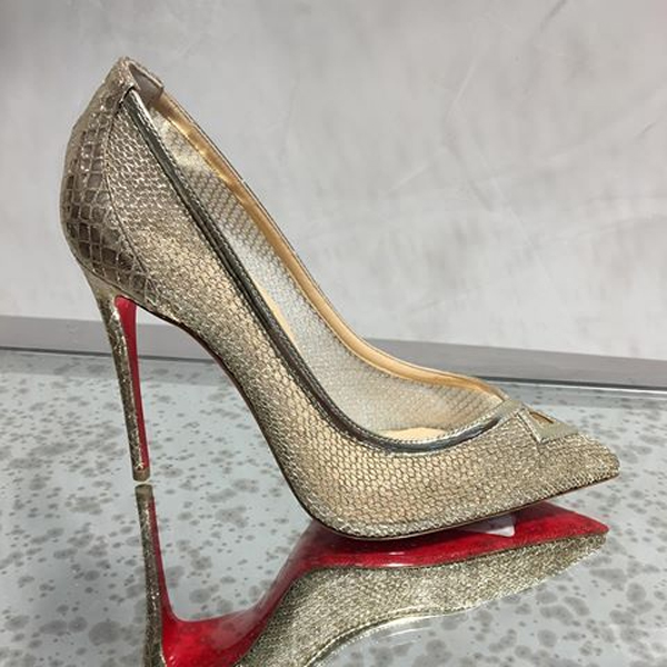 Christian Louboutin Neoalto Mesh 100mm Red Sole Pump – Shoes Post