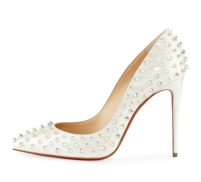 Christian Louboutin Spike Me PVC Cap-Toe Red Sole Pump, Pink – Shoes Post