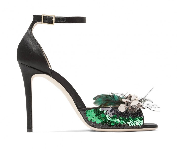 JIMMY CHOO Calfskin Feather Printed Anouk Pumps 37.5 Multicolor 810134 |  FASHIONPHILE