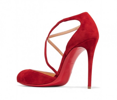 CHRISTIAN LOUBOUTIN Crossbreche 100 suede pumps – Shoes Post