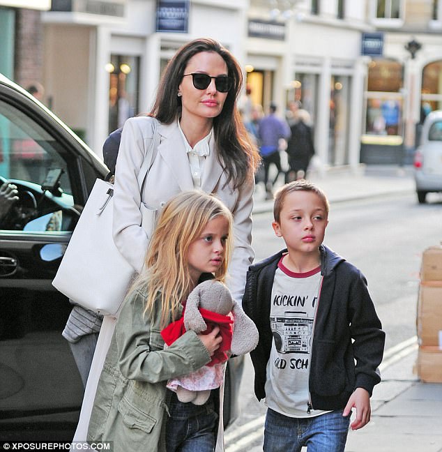 Angelina Jolie with a pair of Kurt Geiger nude pumps that you need to ...
