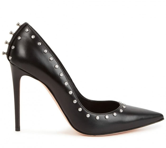 ALEXANDER MCQUEEN Black studded leather pumps – Shoes Post