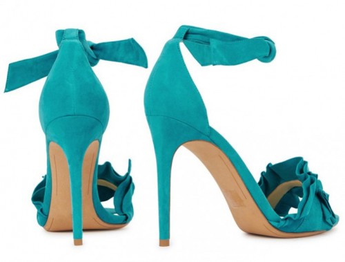 aqua suede shoes