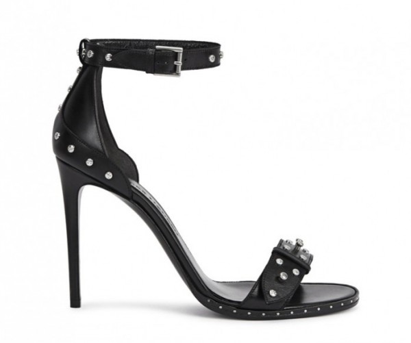 ALEXANDER MCQUEEN Black studded leather sandals – Shoes Post