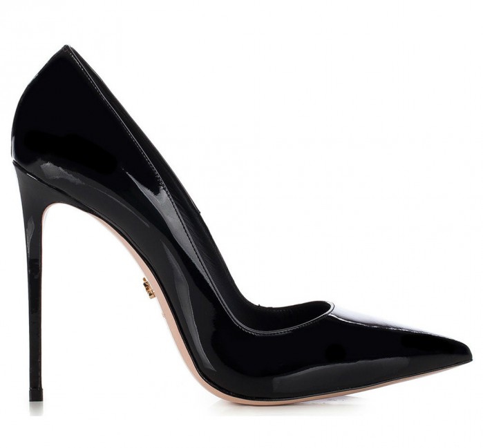 Le Silla Black pointed pump in Kabir, patent leather – Shoes Post