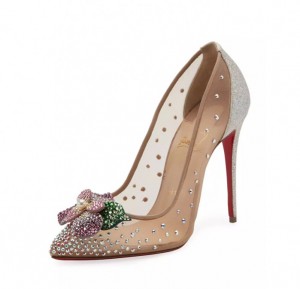 Christian Louboutin Feerica Crystal-Embellished Red Sole Pump – Shoes Post