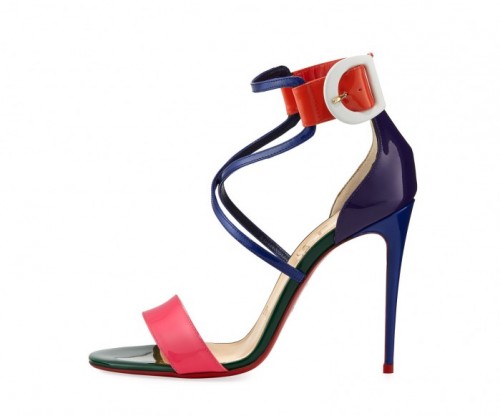 Christian Louboutin Choca Colorblock Red Sole Sandal, Multi – Shoes Post