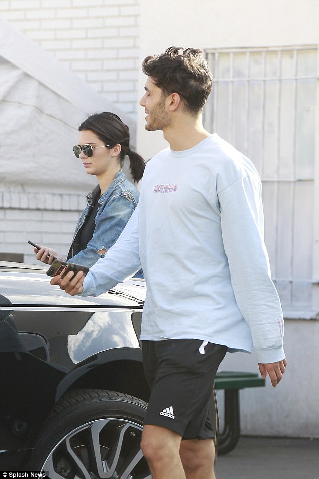 Kendall Jenner: Adidas Crop Top, Black Leggings