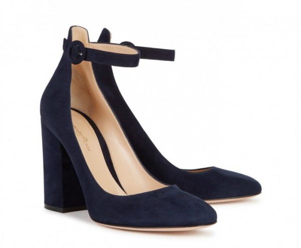 GIANVITO ROSSI Greta navy suede pumps – Shoes Post