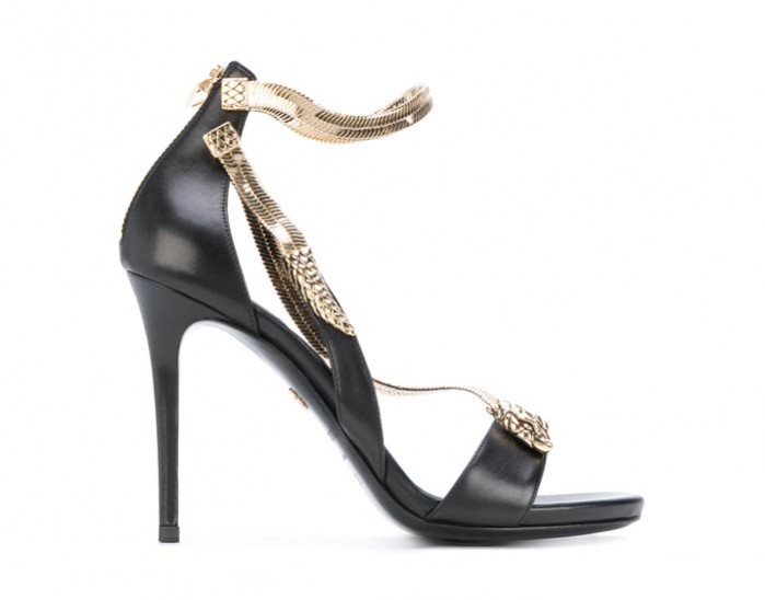 ROBERTO CAVALLI snake motif stiletto sandals – Shoes Post