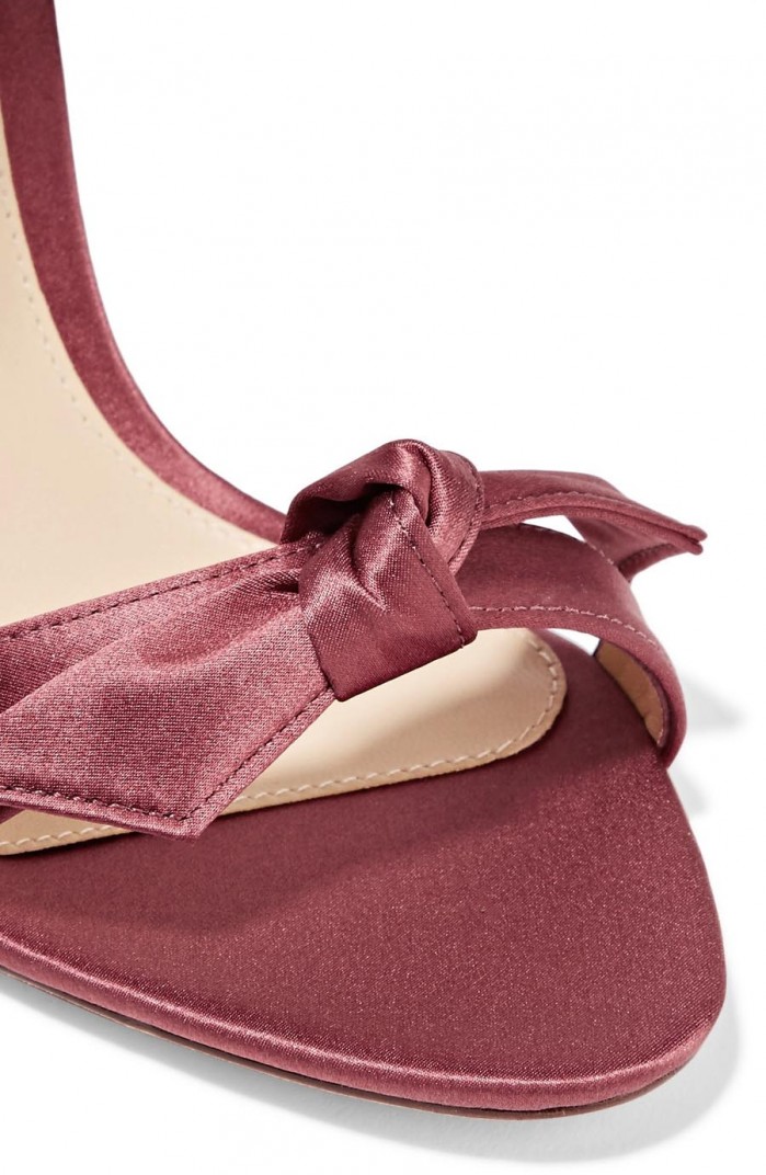 ALEXANDRE BIRMAN Clarita bow-embellished satin sandals – Shoes Post