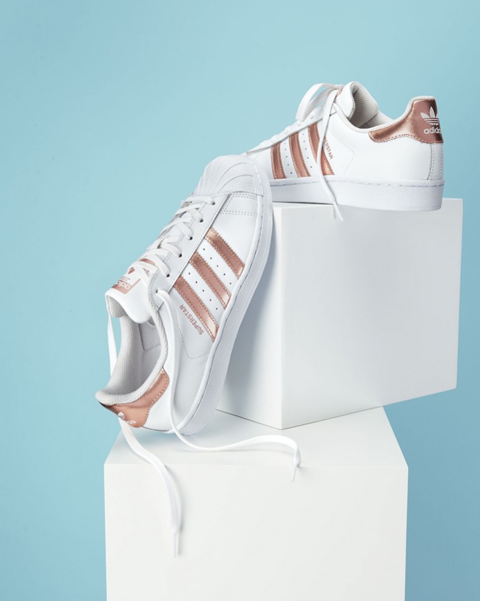 Adidas Superstar Original Fashion Sneaker, White/Rose Gold – Shoes ...