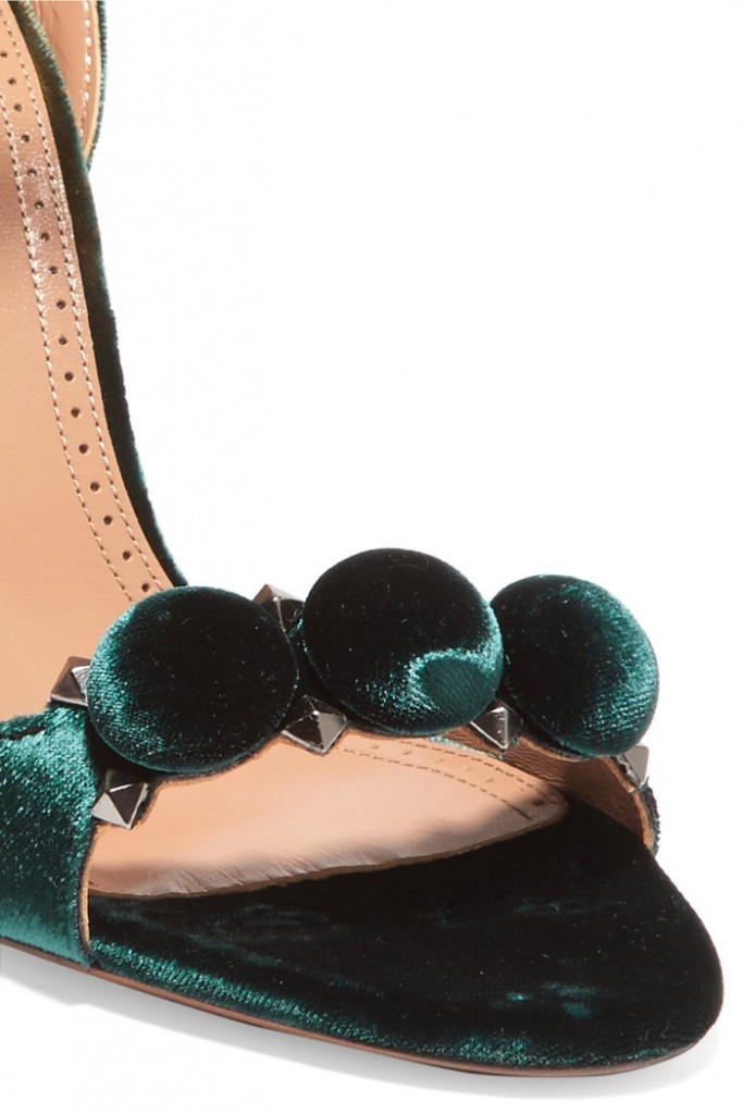velvet sandals flat