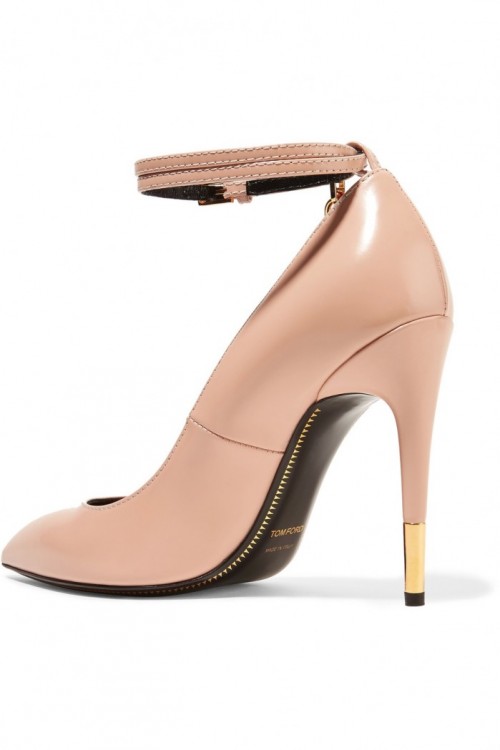 silver tom ford padlock heels